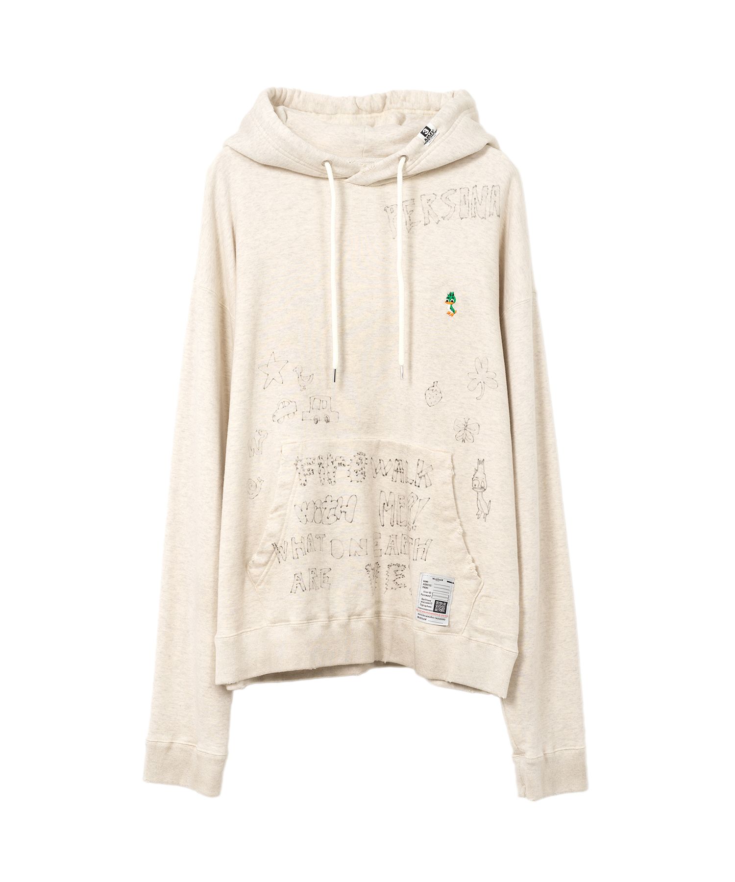 【mihara yasuhiro】Distressed Graffiti Print Hoodie 全２色 Maison MIHARA YASUHIRO ONLINE STORE（ミハラヤスヒロ