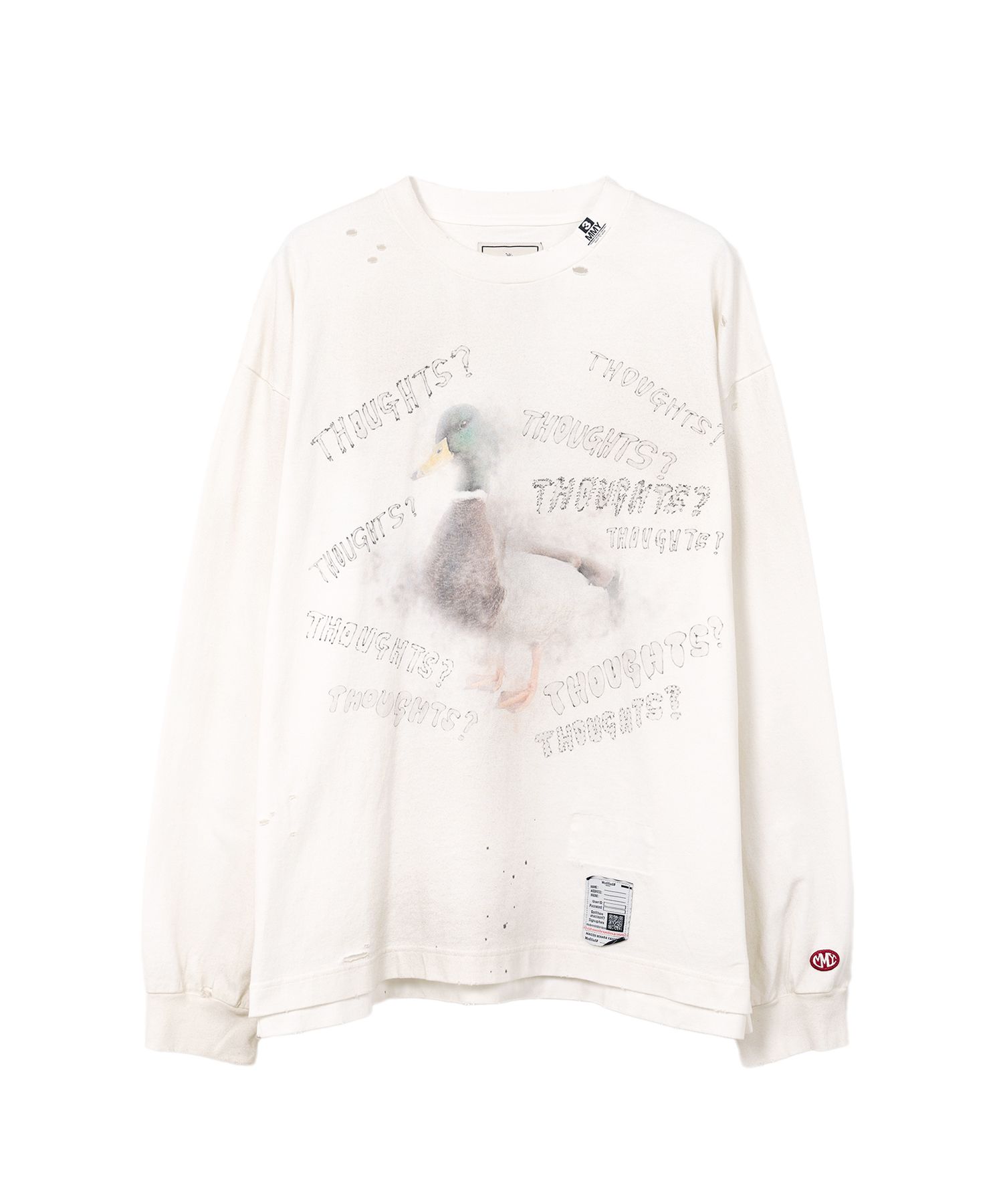 【MIHARAYASUHIRO】 Duck Print Distressed ロンT ３色 Maison MIHARA YASUHIRO ONLINE STORE（メゾンミハラヤスヒロ