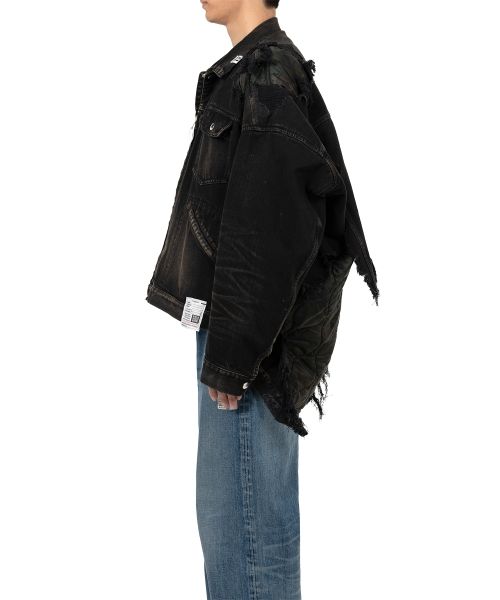 Military Jacket Layered Denim Jacket