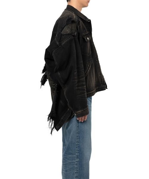 Military Jacket Layered Denim Jacket