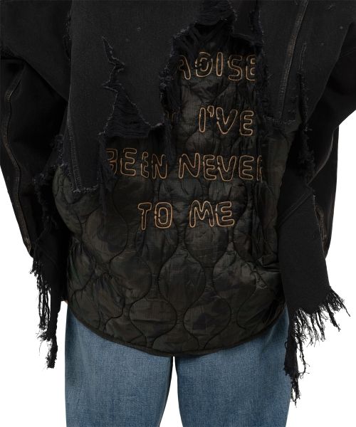 Military Jacket Layered Denim Jacket