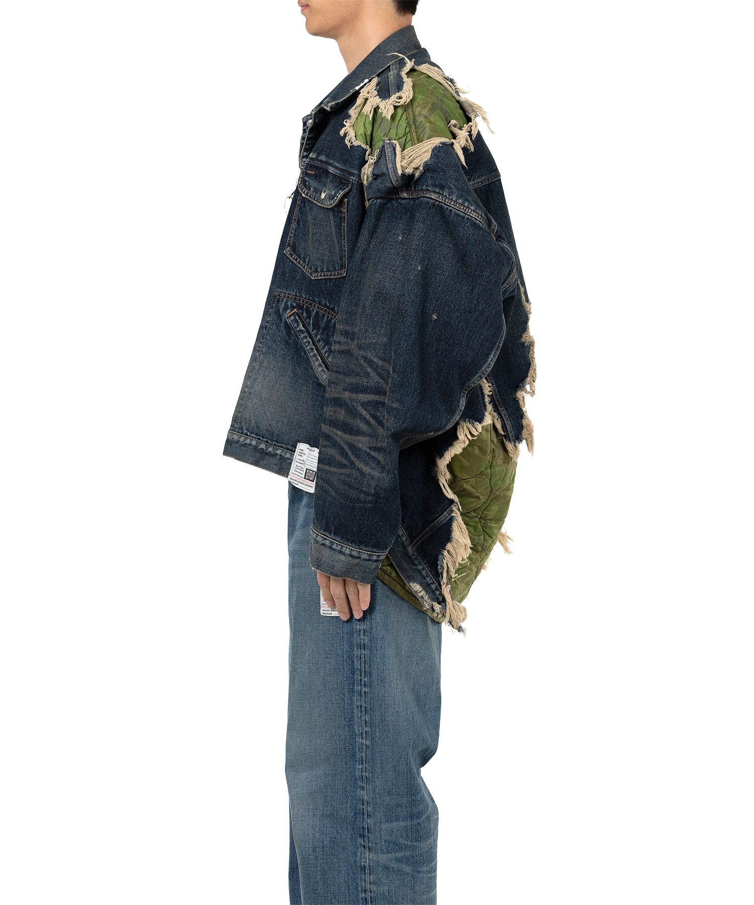 Military Jacket Layered Denim Jacket