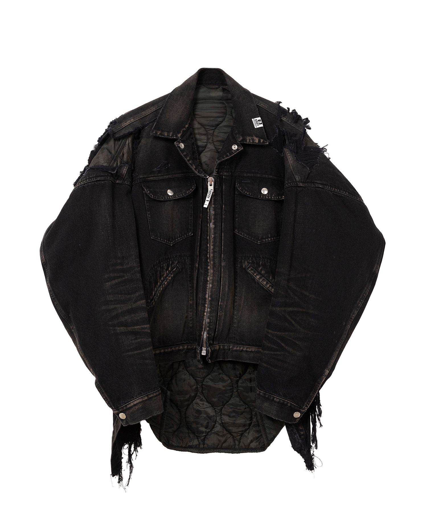 Military Jacket Layered Denim Jacket