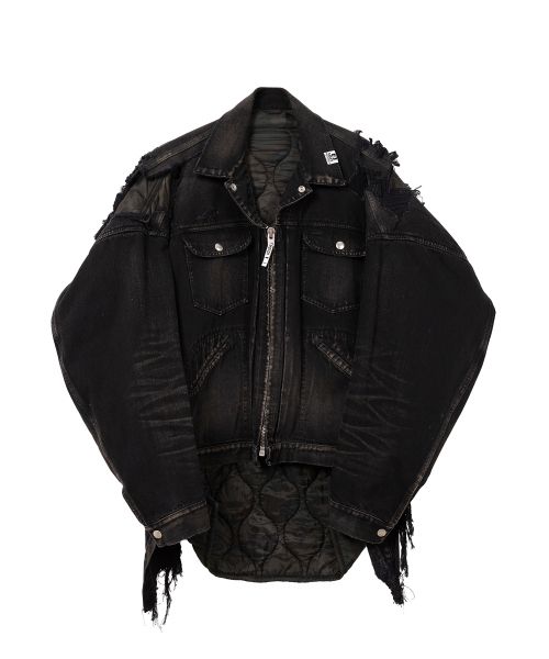 Military Jacket Layered Denim Jacket