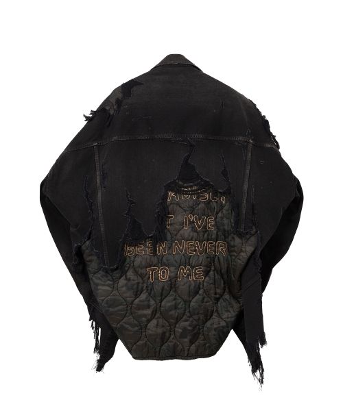 Military Jacket Layered Denim Jacket