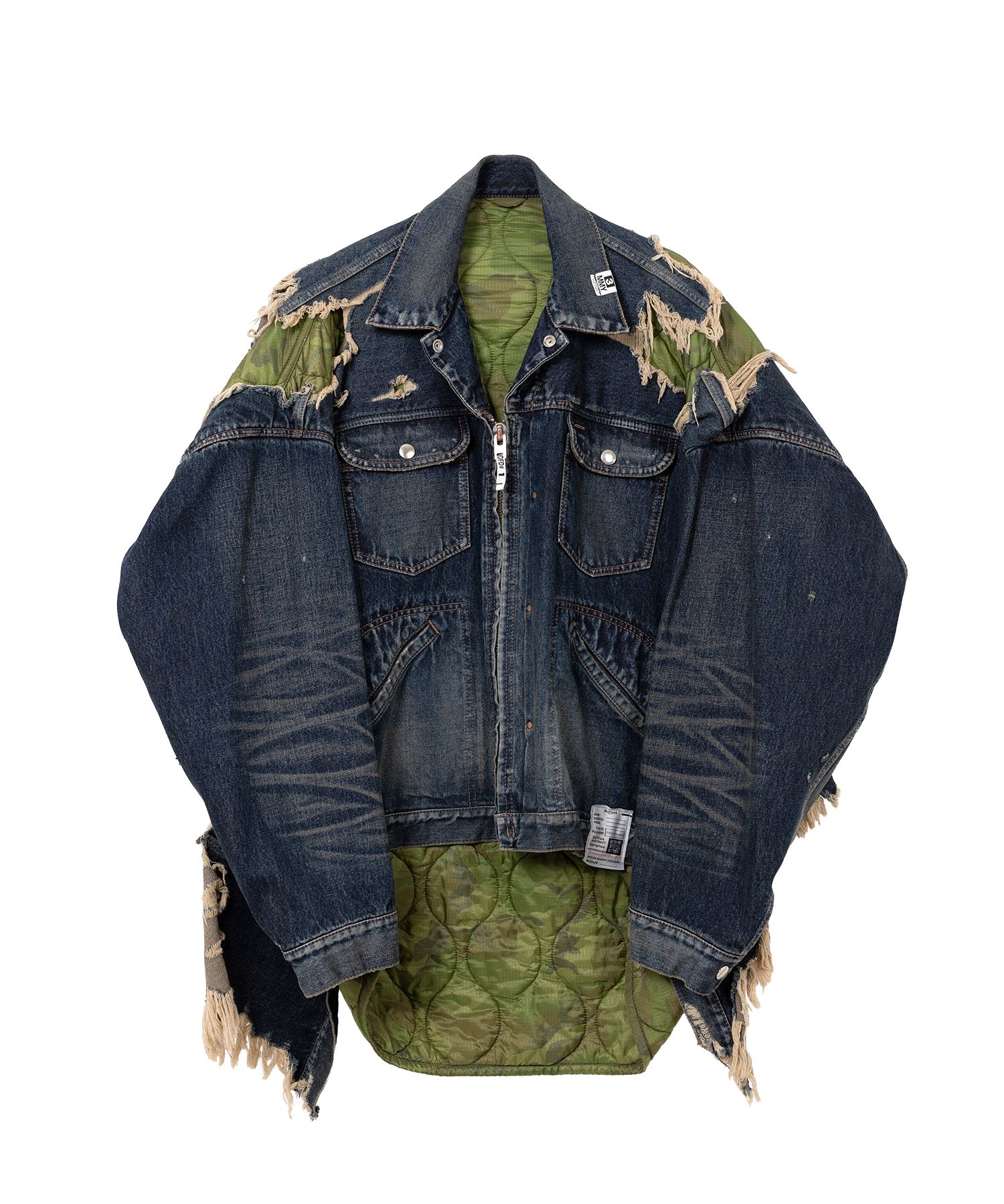 Military Jacket Layered Denim Jacket