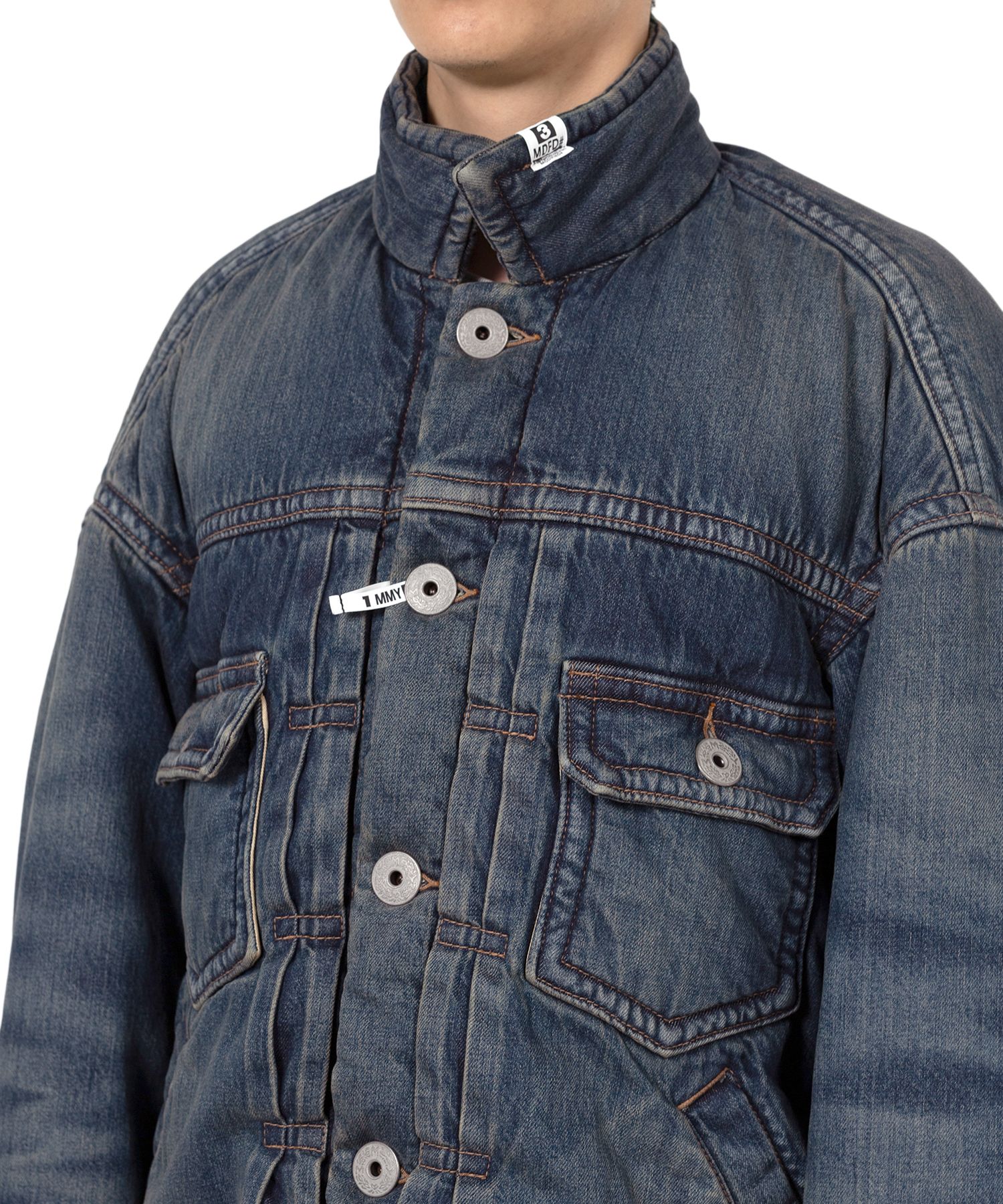 ミハラヤスヒロ　PUFFER DENIM JACKET 中綿　デニム Maison MIHARA YASUHIRO(メゾンミハラヤスヒロ) - PUFFER DENIM