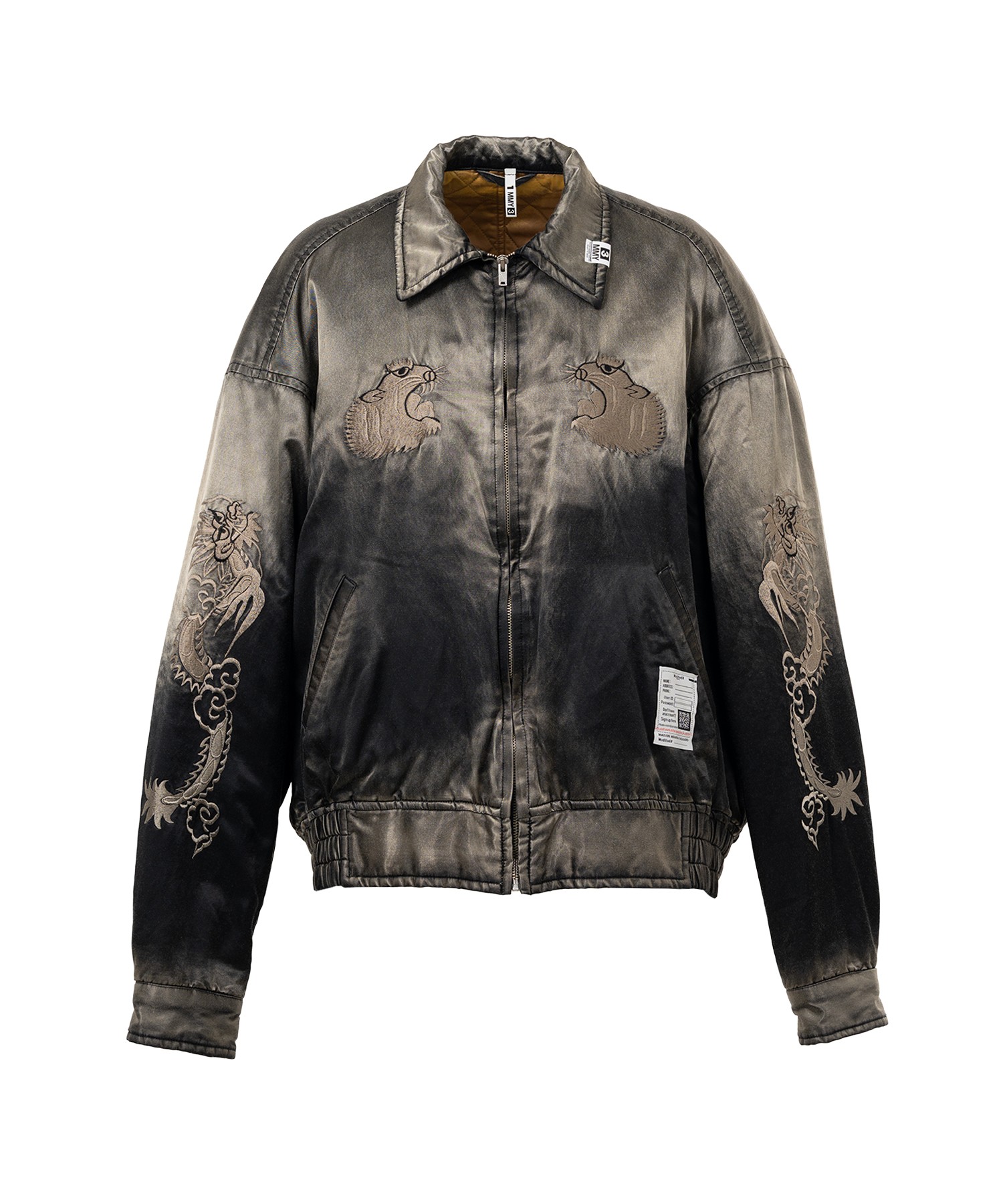 ジャケット・アウター Maison MIHARAYASUHIRO COLLARED SOUVENIR Black Collared Souvenir Jacket by Maison MIHARA YASUHIRO on Sale