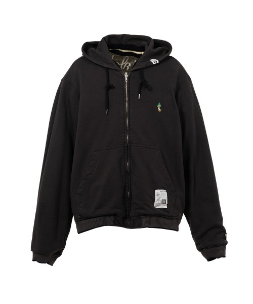 Reversible Hoodie Layered Souvenir Jacket
