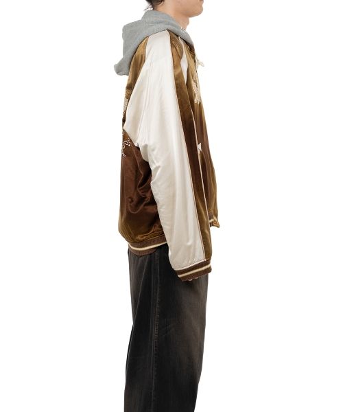 Reversible Hoodie Layered Souvenir Jacket