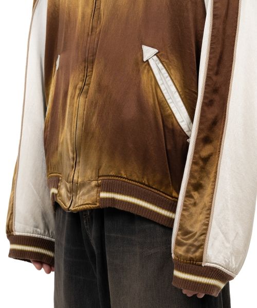 Reversible Hoodie Layered Souvenir Jacket