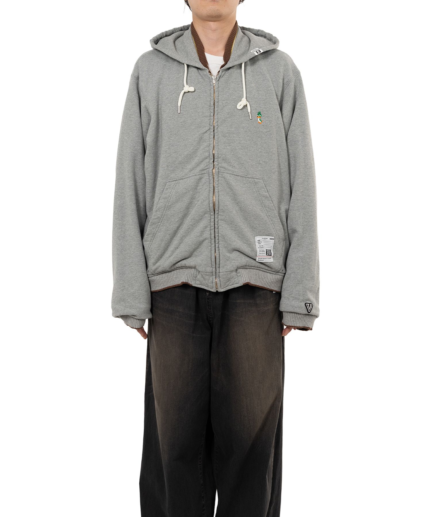 Reversible Hoodie Layered Souvenir Jacket