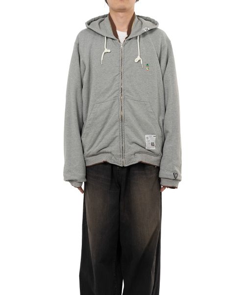 Reversible Hoodie Layered Souvenir Jacket