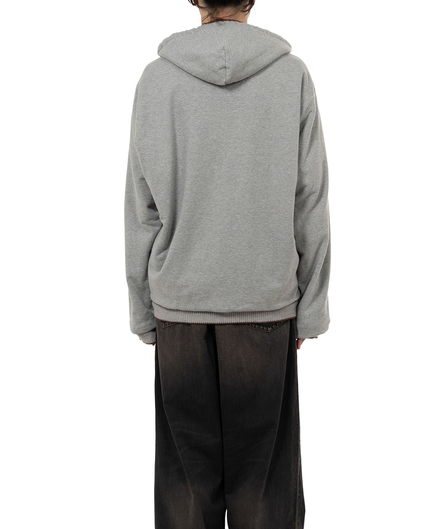 Reversible Hoodie Layered Souvenir Jacket