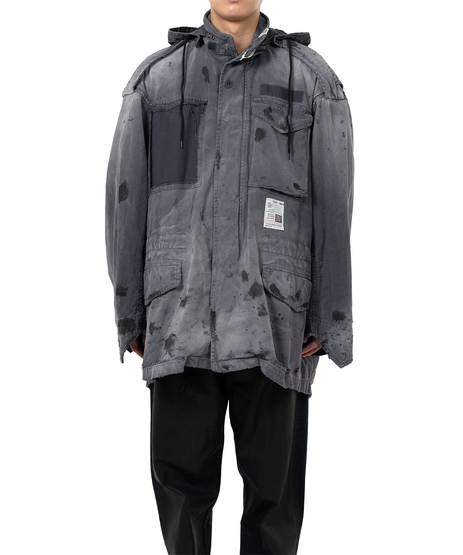 ミハラヤスヒロ　コート　フード付き Maison MIHARA YASUHIRO - PVC Motorcycle Coat | fakejam