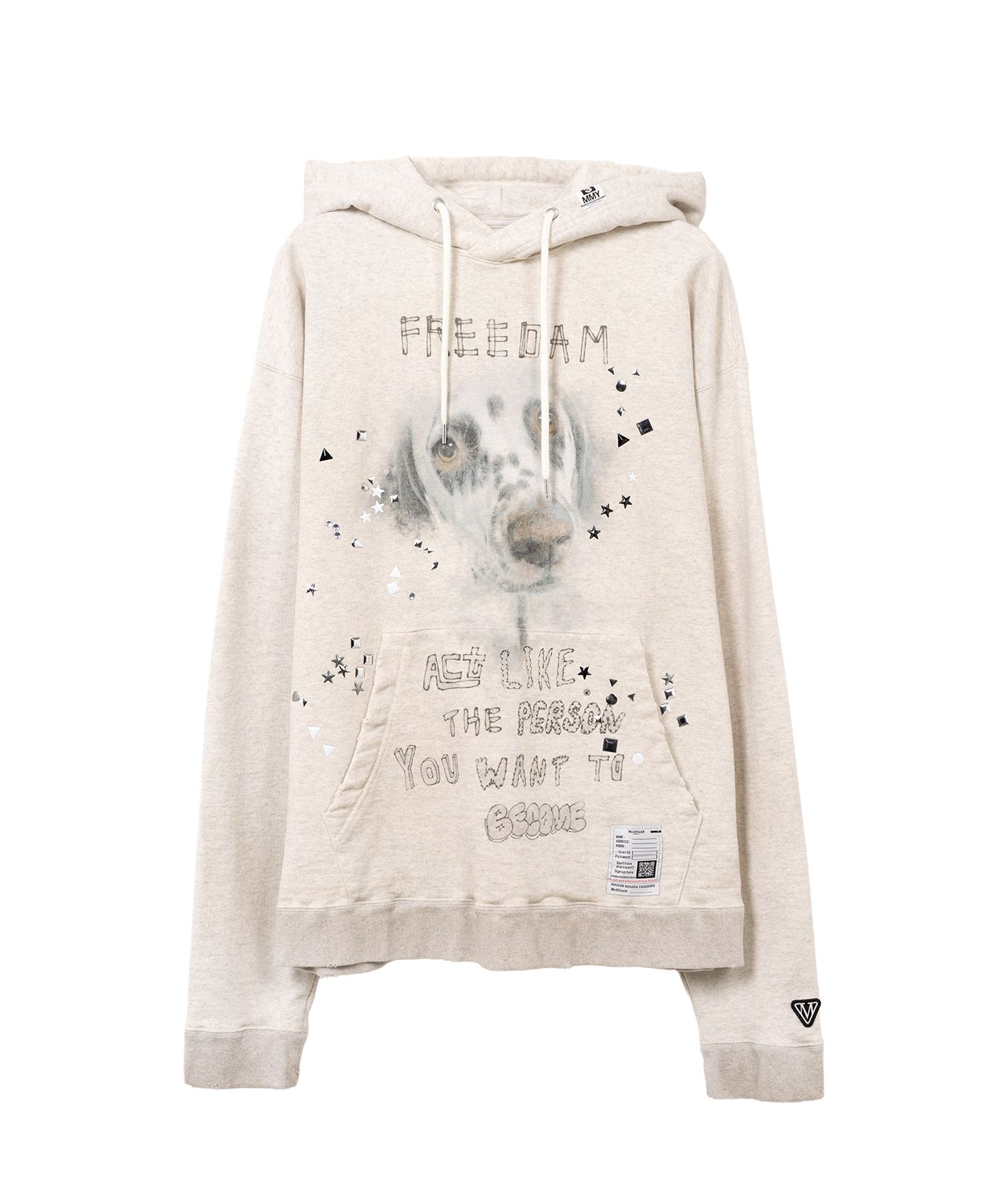 【MIHARAYASUHIRO】Dog Printed Embellished Distressed ロンT Maison MIHARA YASUHIRO ONLINE STORE（メゾンミハラヤスヒロ
