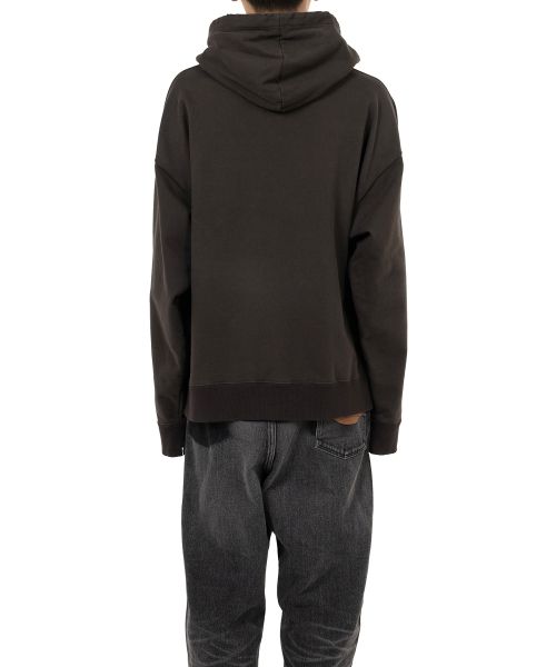 Happy Face Printed Distressed Hoodie