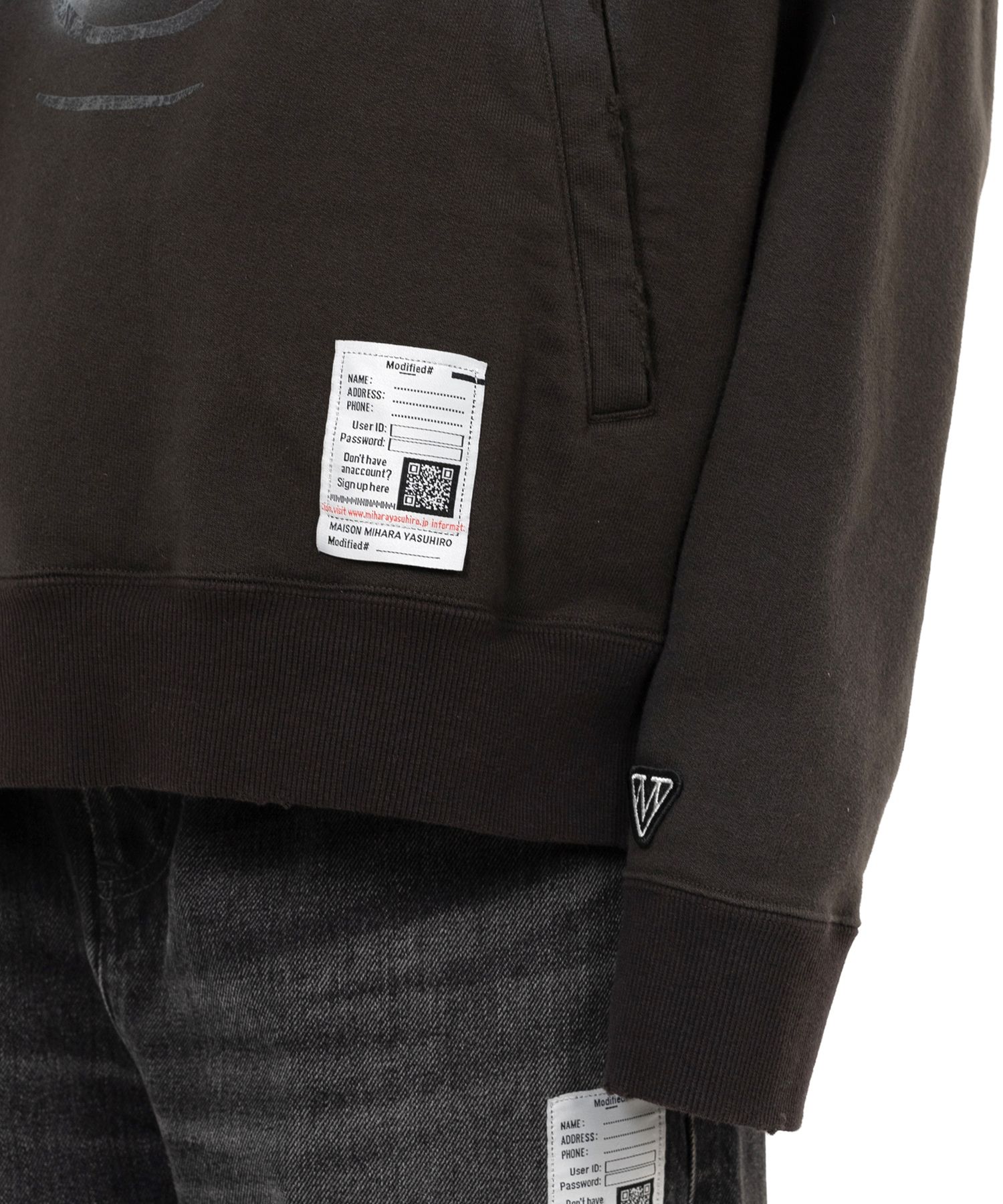 Happy Face Printed Distressed Hoodie