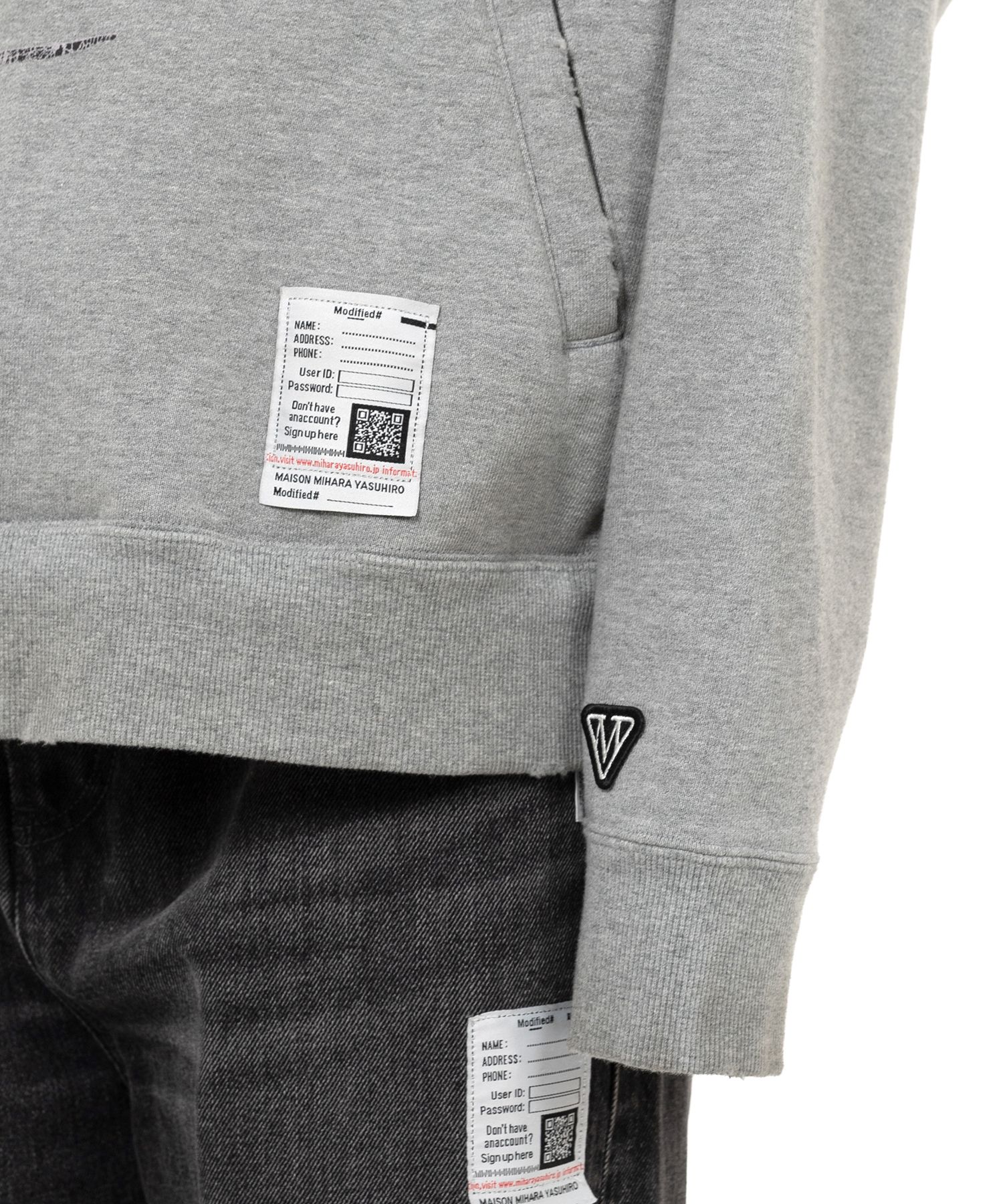 Happy Face Printed Distressed Hoodie