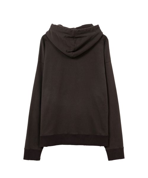 Happy Face Printed Distressed Hoodie