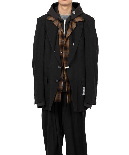 MIHARA YASUHIROセットアップ Lサイズ ブラック墨黒 MIHARA YASUHIROセットアップ Lサイズ ブラック墨黒