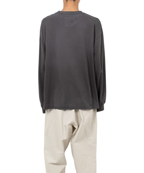 Dog Printed Embellished Distressed Long Sleeve T-shirt