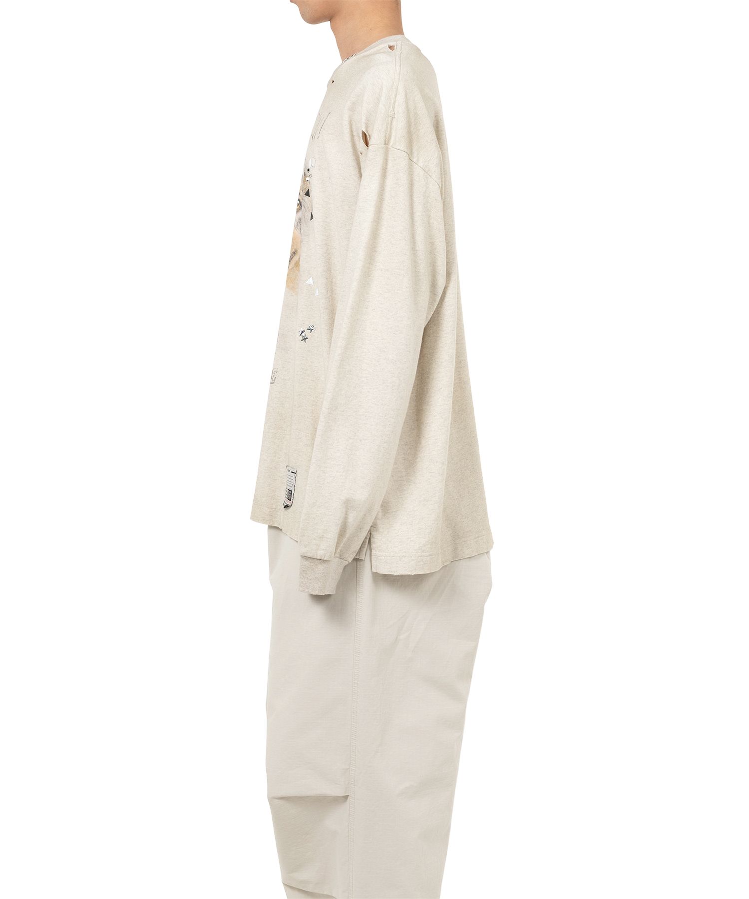 【MIHARAYASUHIRO】Dog Printed Embellished Distressed ロンT Maison MIHARA YASUHIRO ONLINE STORE(ミハラヤスヒロ