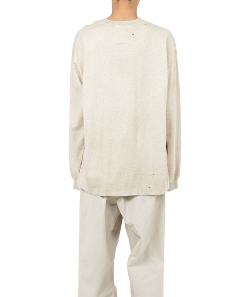 Dog Printed Embellished Distressed Long Sleeve T-shirt