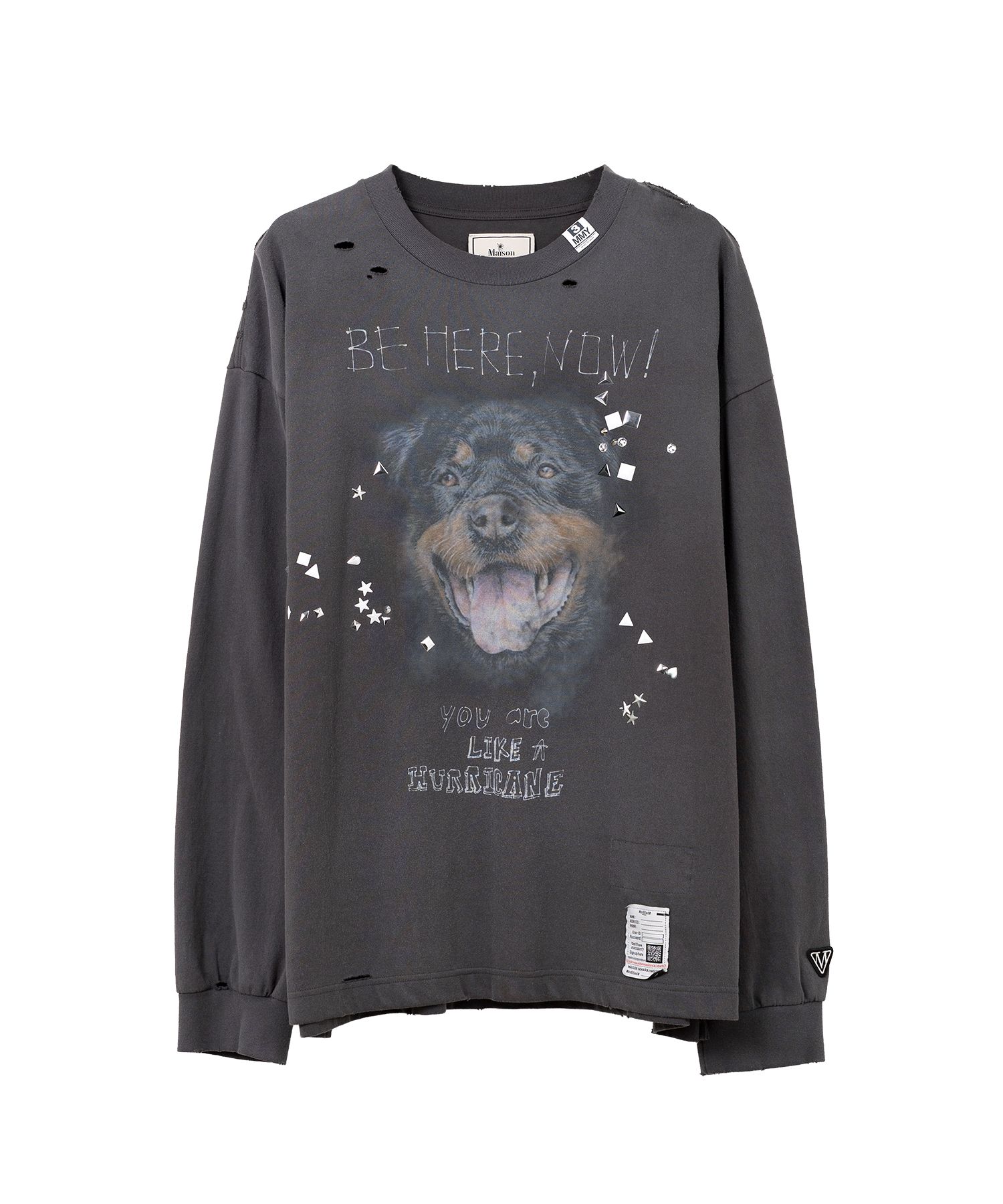 ■ MIHARA YASUHIRO ■ Dog ブリーチ加工 ロンT Maison MIHARA YASUHIRO ONLINE STORE（ミハラヤスヒロ