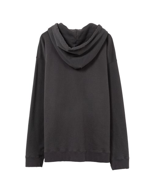 Animal Printed Embellished Distressed Zip-up Hoodie