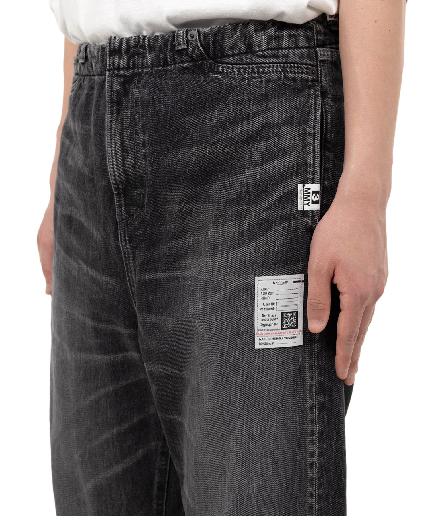 Waist Hem Denim Pants