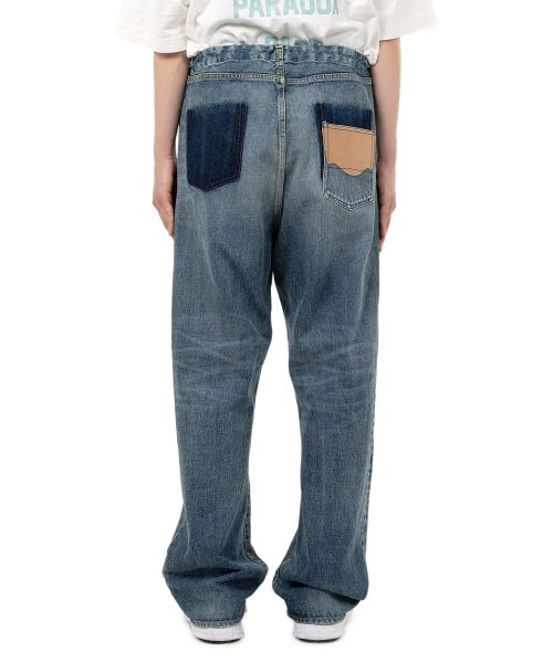 Waist Hem Denim Pants