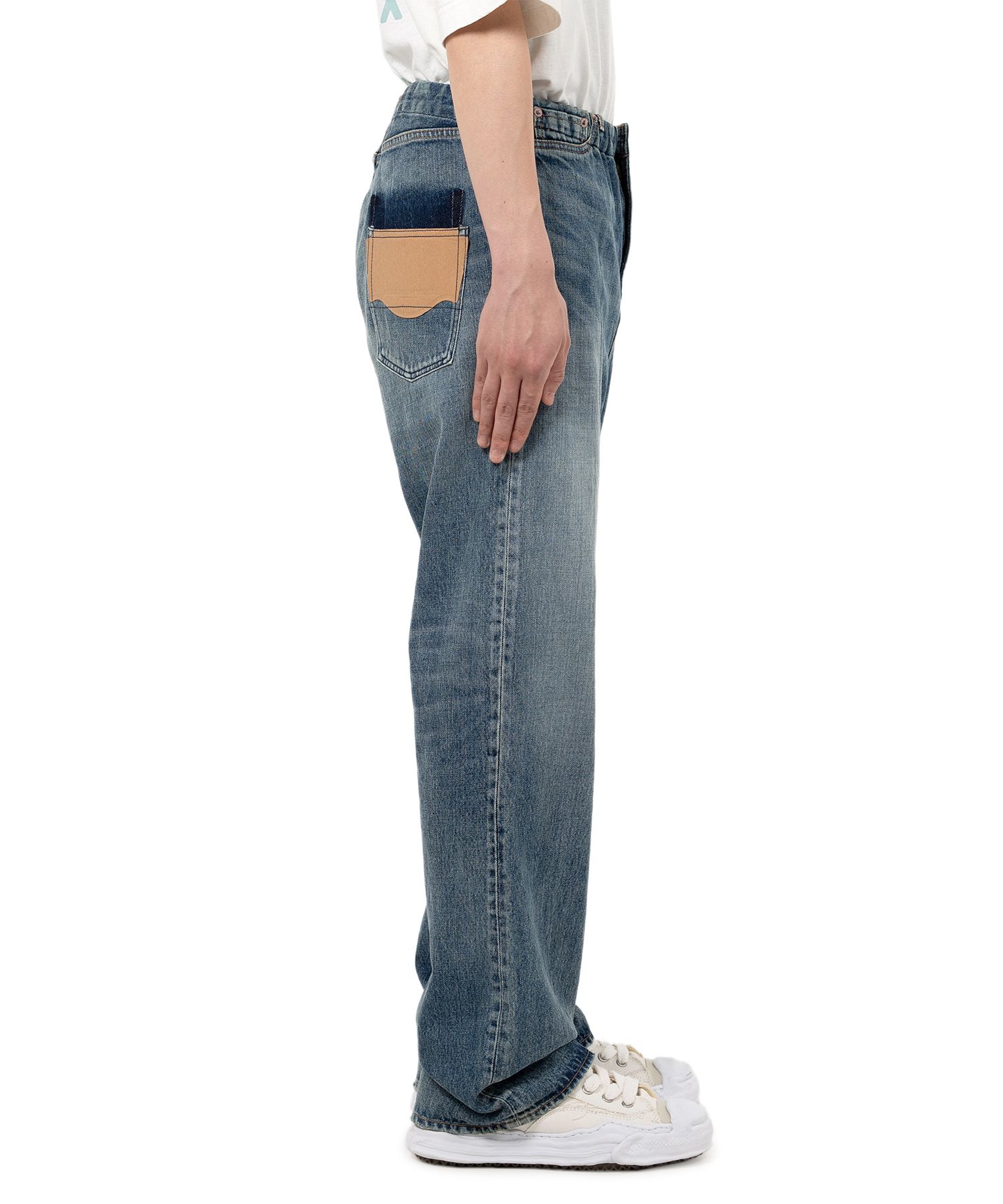 Waist Hem Denim Pants