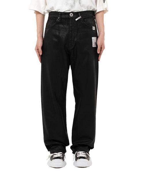 Front Coated Denim Pants