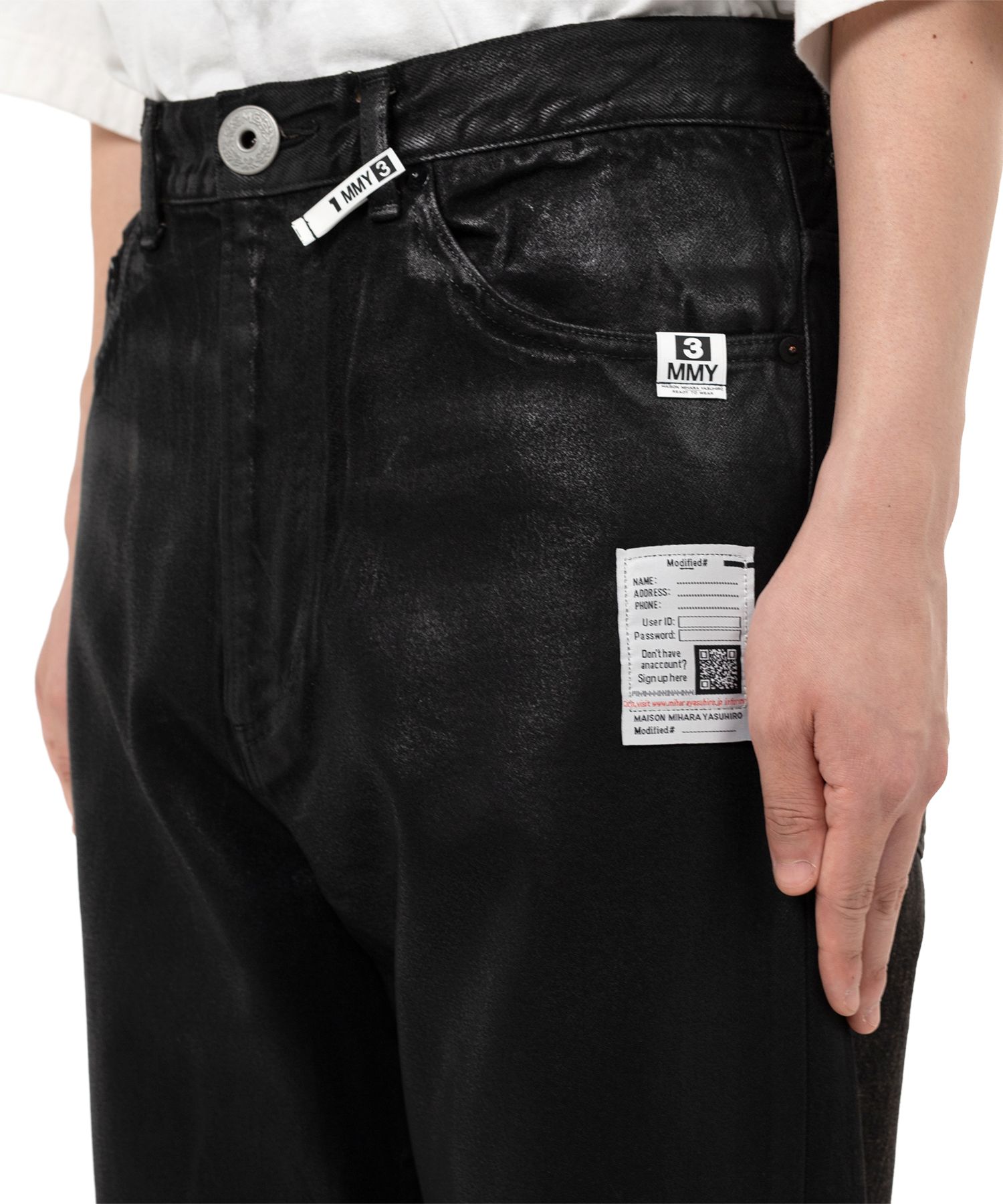 【MIHARAYASUHIRO】Front Coated Denim Pants 全２色 Maison MIHARA YASUHIRO ONLINE STORE（ミハラヤスヒロ