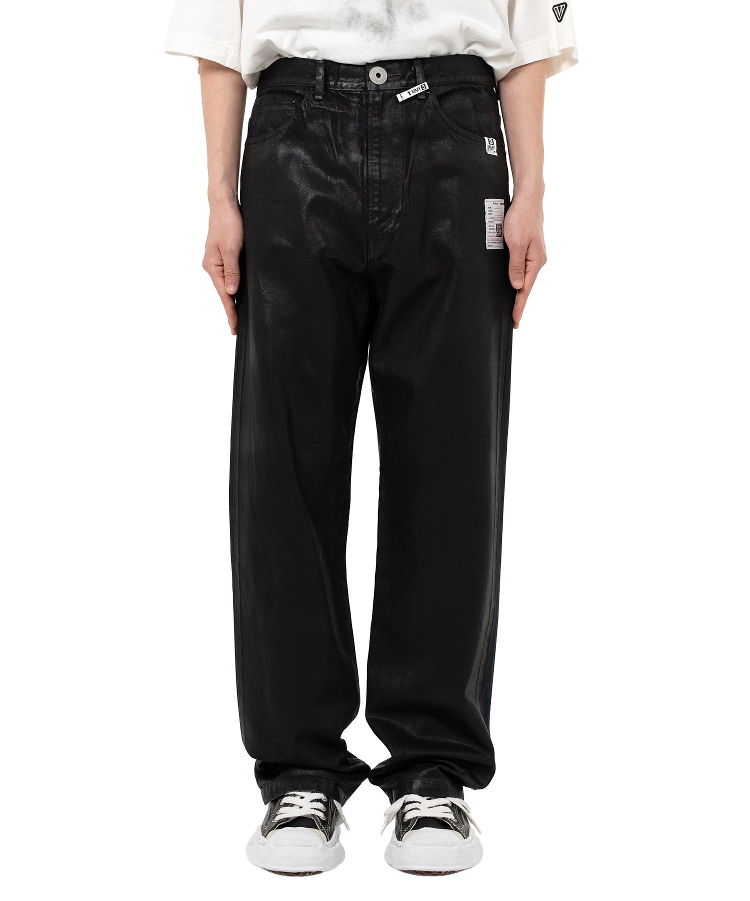 Front Coated Denim Pants