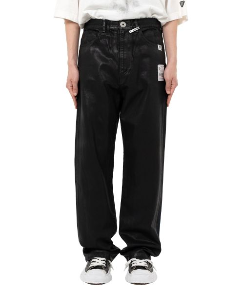 Front Coated Denim Pants
