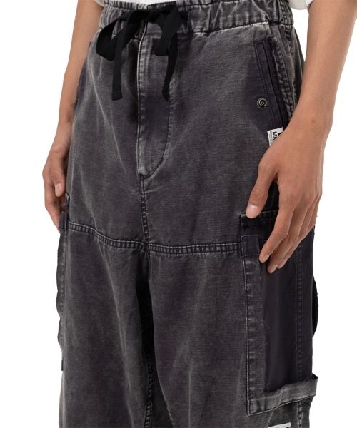 Cotton Satin Cargo Pants