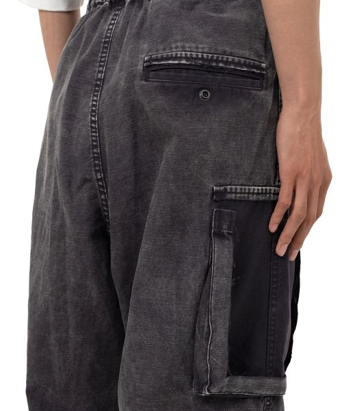 Cotton Satin Cargo Pants