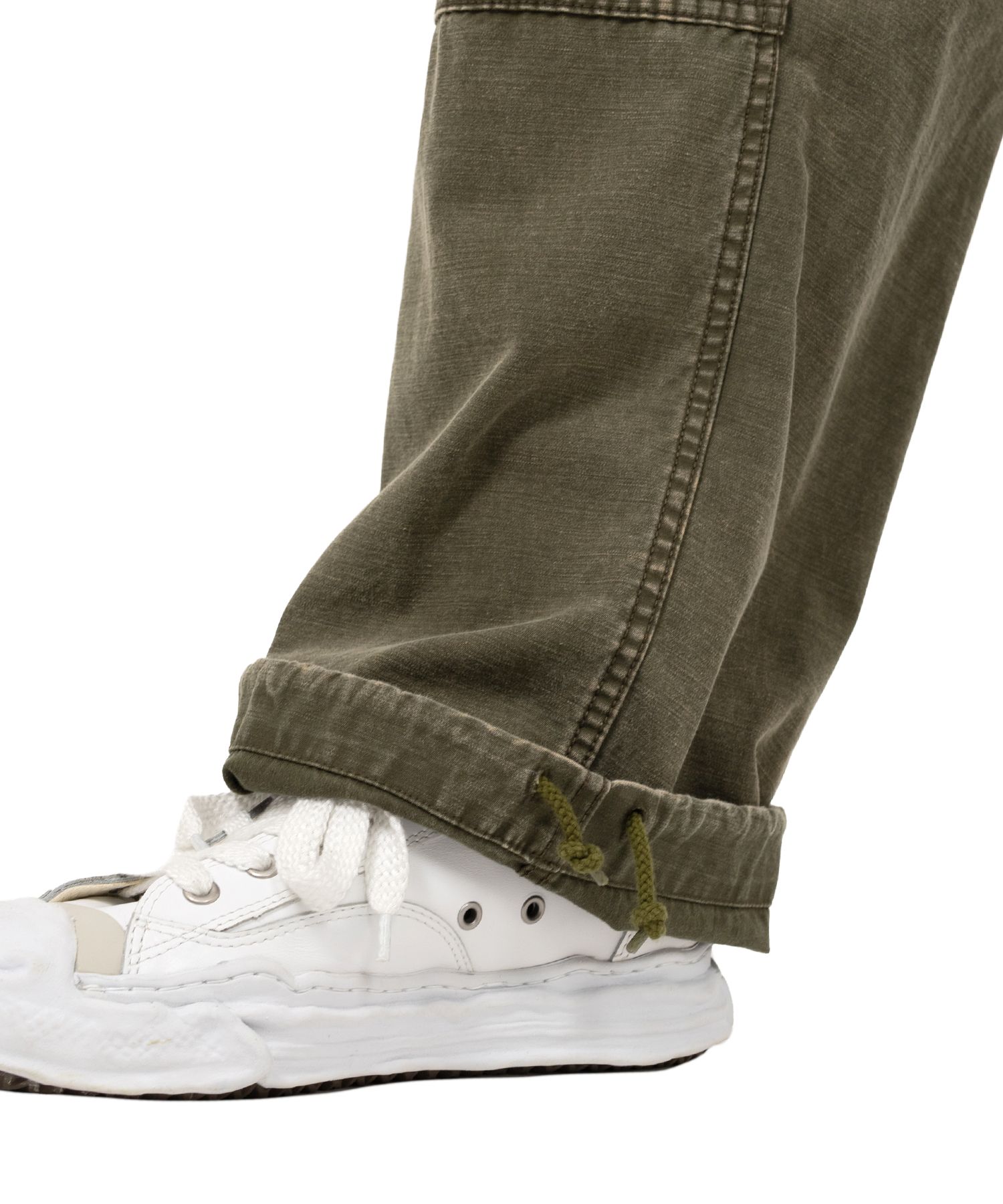 Cotton Satin Cargo Pants