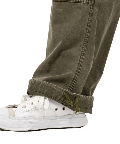 Cotton Satin Cargo Pants