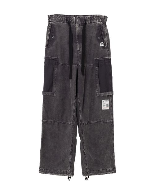 Cotton Satin Cargo Pants