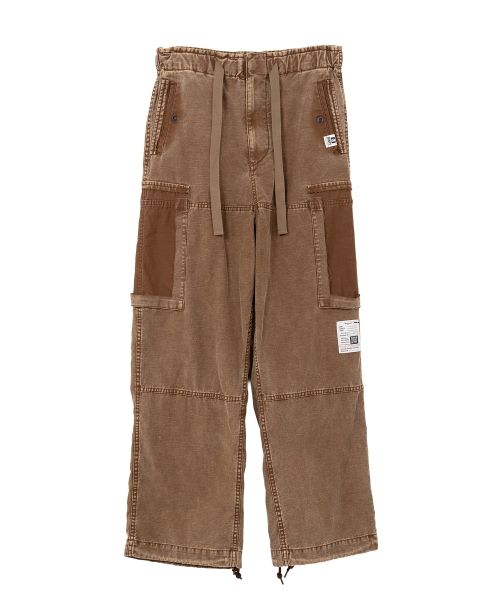 Cotton Satin Cargo Pants