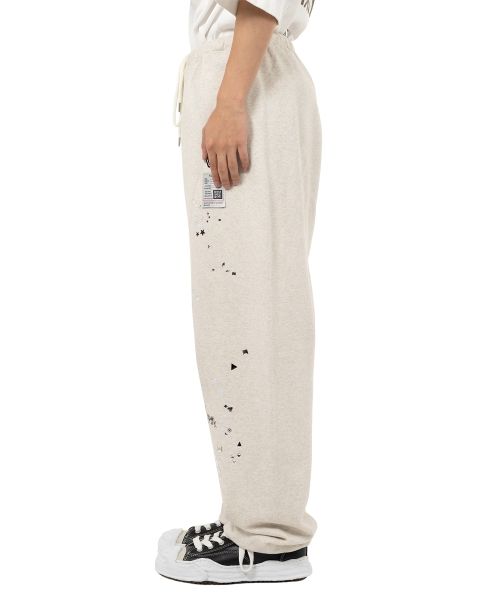 Embellished Distressed Sweat Pants