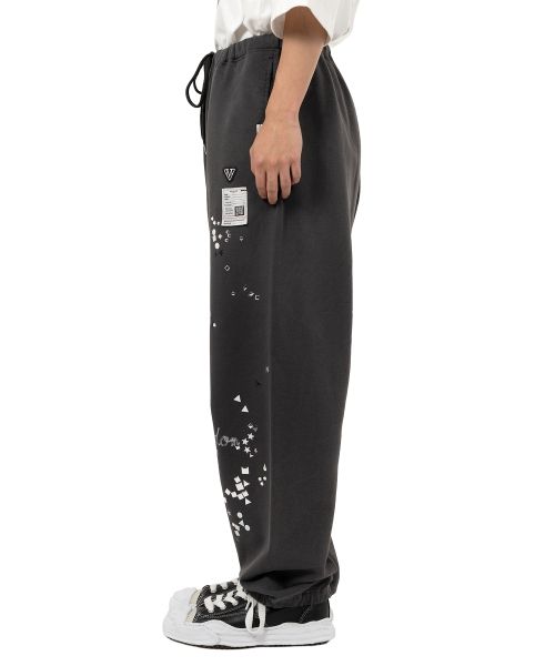 Embellished Distressed Sweat Pants