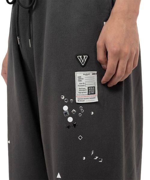 Embellished Distressed Sweat Pants