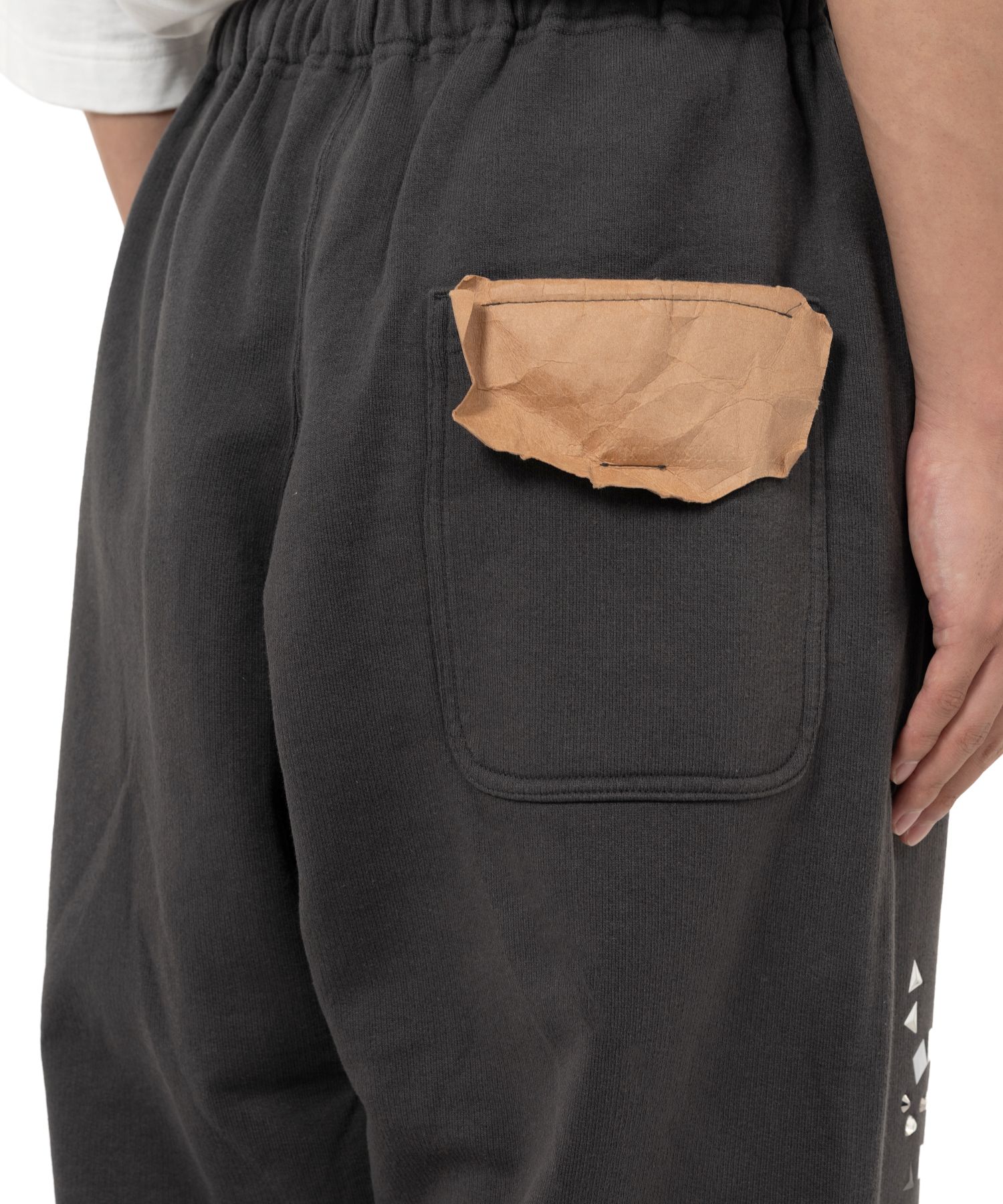 Embellished Distressed Sweat Pants