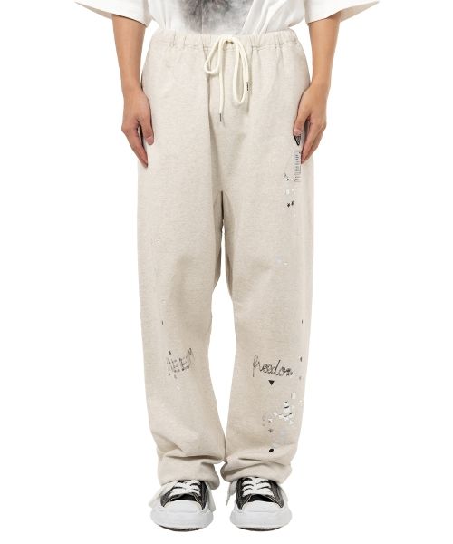 Embellished Distressed Sweat Pants