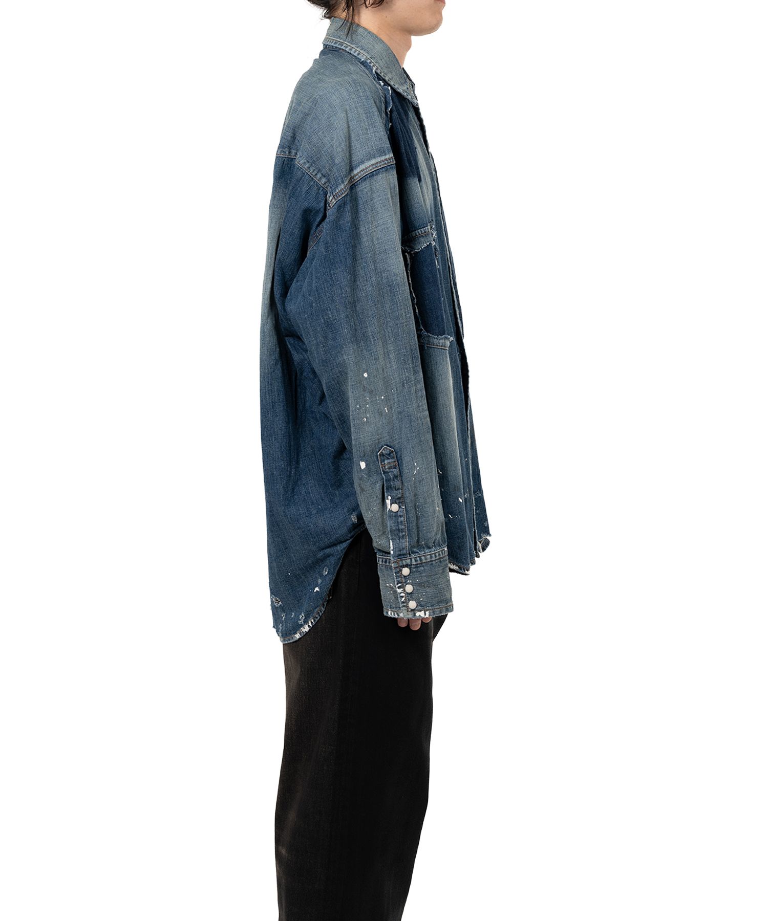 Distressed Denim Shirt