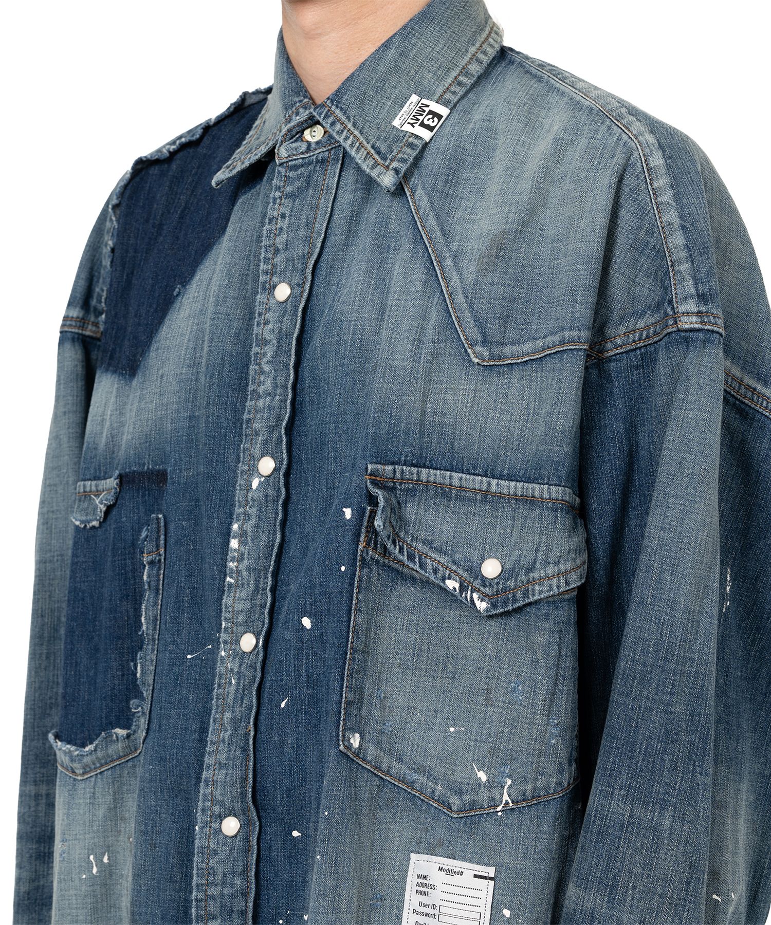 Distressed Denim Shirt